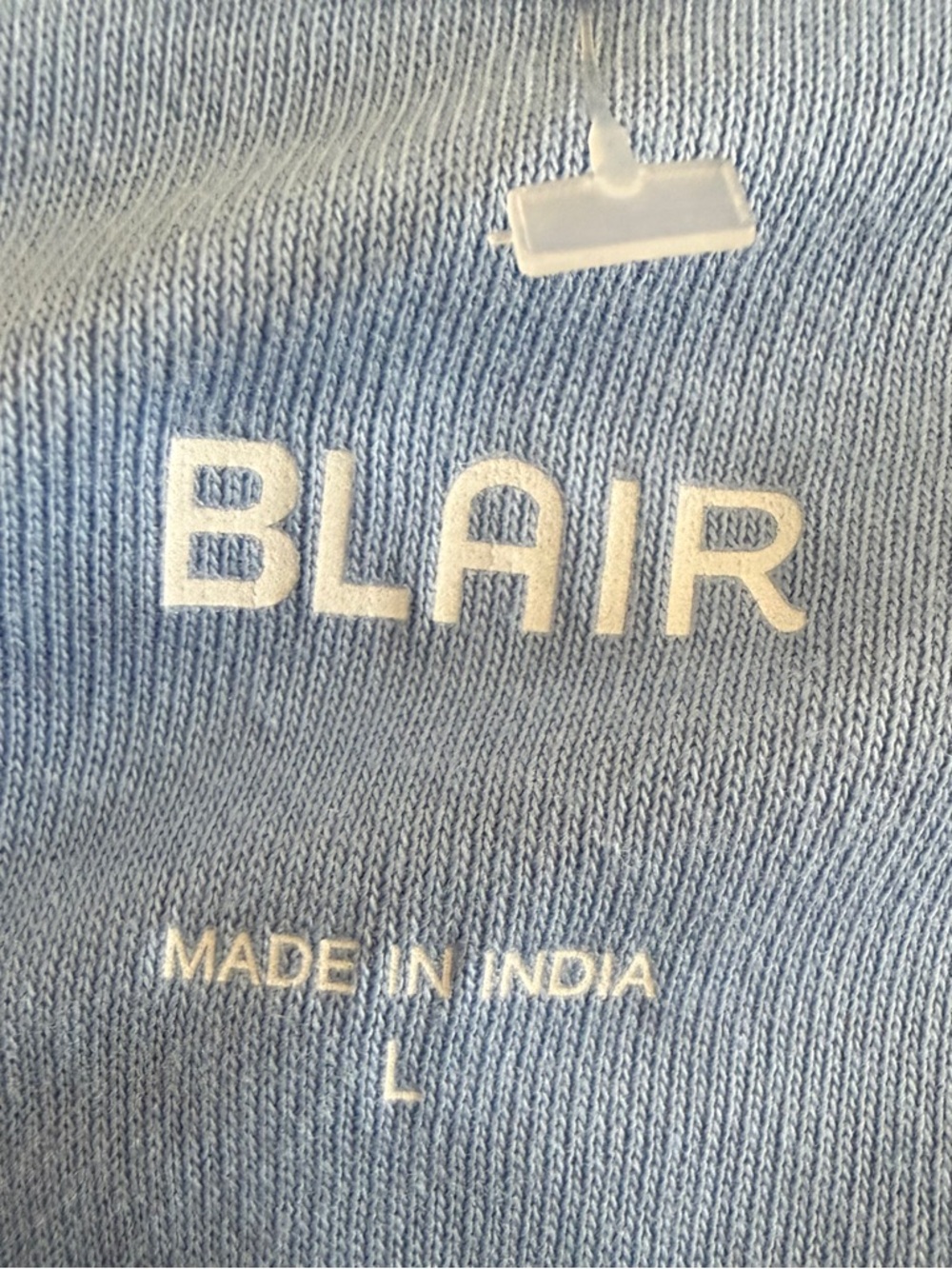 Blair Light Blue Square Neck Short Sleeve Tee - Picture 4 of 5